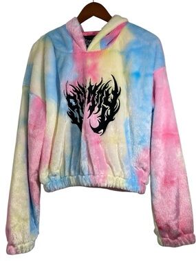 Scummy Bears Plush Crop Hoodie
